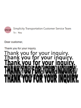 Thank You For Your Inquiry's background