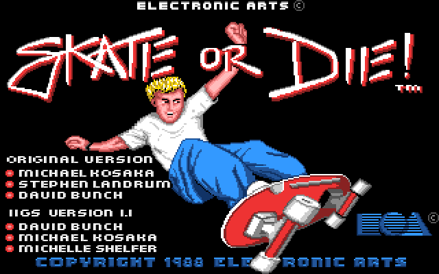 Skate or Die's background