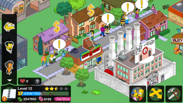 The Simpsons: Tapped Out's background