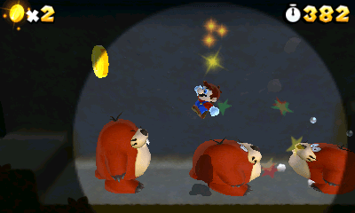 Super Mario 3D Land's background