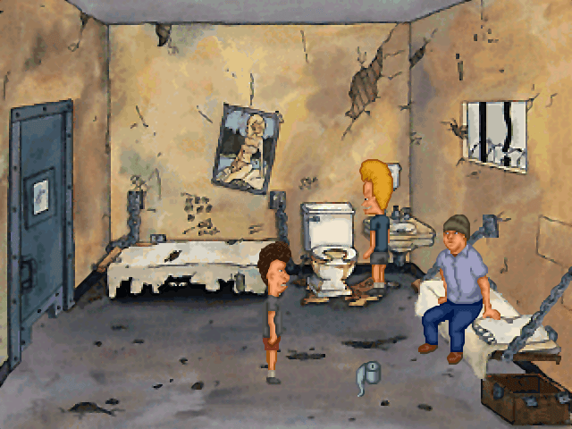 Beavis and Butt-head in Virtual Stupidity's background