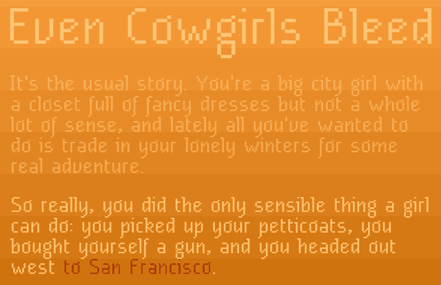 Even Cowgirls Bleed's background