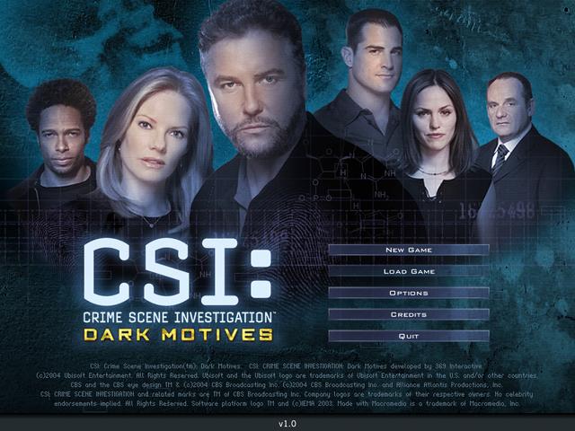 CSI: Dark Motives's background