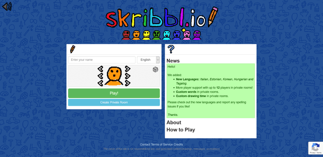 Skribbl.io's background