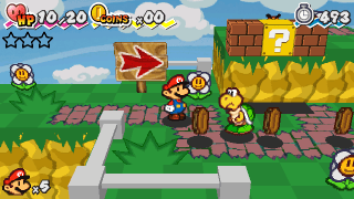 Paper Mario 3D Land's background