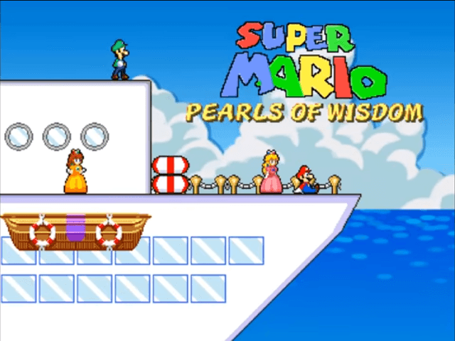 Super Mario Pearls of Wisdom's background