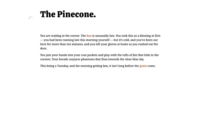 The Pinecone's background