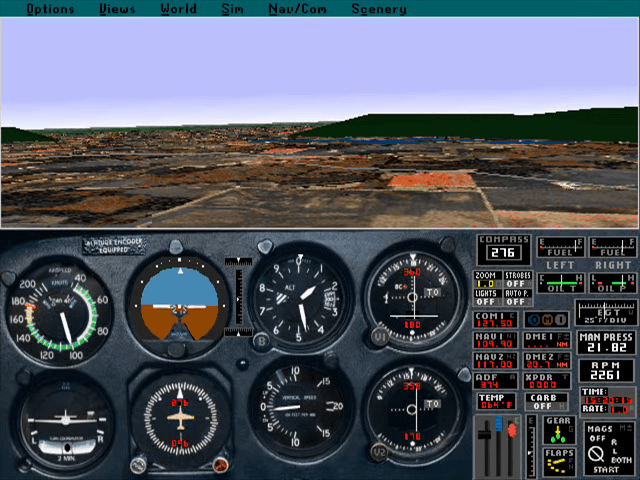 Microsoft Flight Simulator 5.1's background