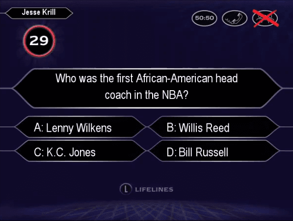 Who Wants to Be a Millionaire: Sports Edition's background