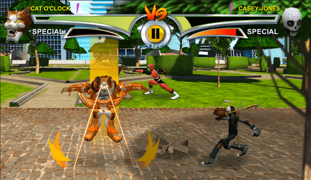 Power Rangers vs Teenage Mutant Ninja Turtles: Ultimate Hero Clash 2's background