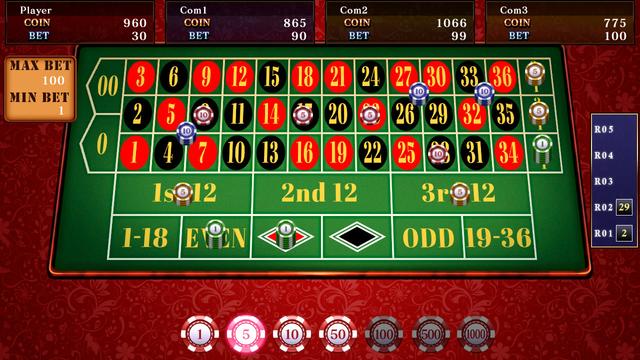 The Casino: Roulette, Video Poker, Slot Machines, Craps, Baccarat's background