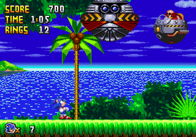 Sonic 3D in 2D's background