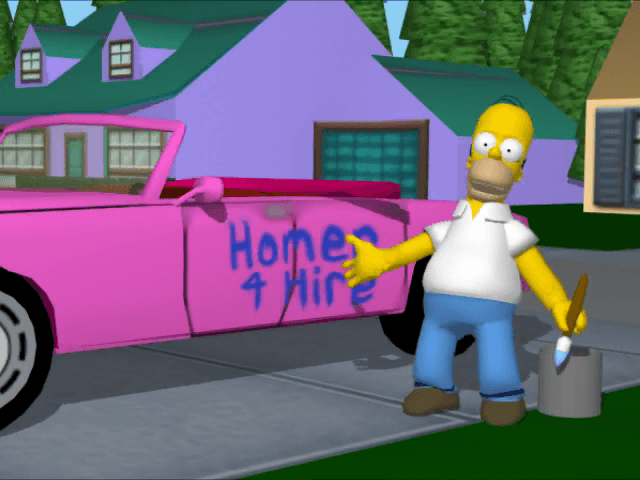 The Simpsons: Road Rage's background