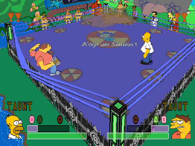 The Simpsons Wrestling's background