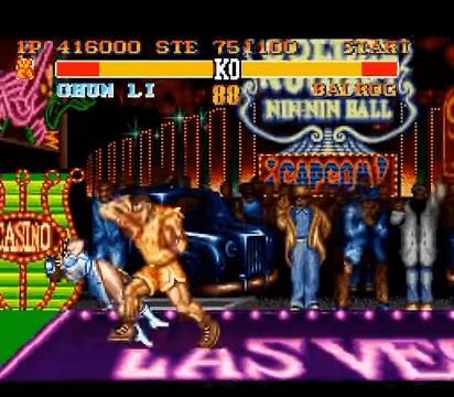 Street Fighter II Turbo: Hyper Fighting's background