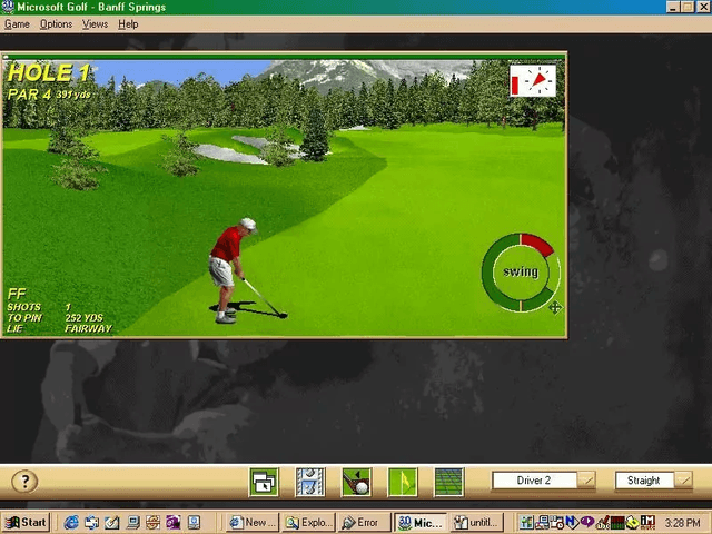 Microsoft Golf 3.0's background