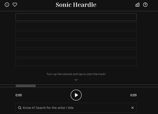 Sonic Heardle's background