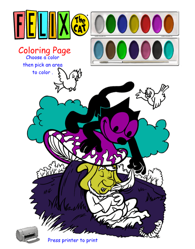 Felix Interactive Coloring Pages's background