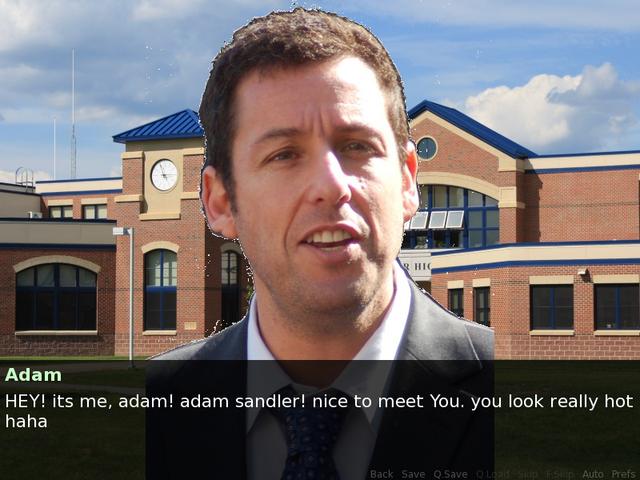 Adam Sandler Dating Sim's background