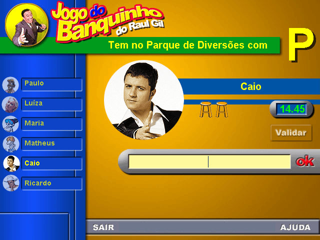 Jogo do Banquinho do Raul Gil's background