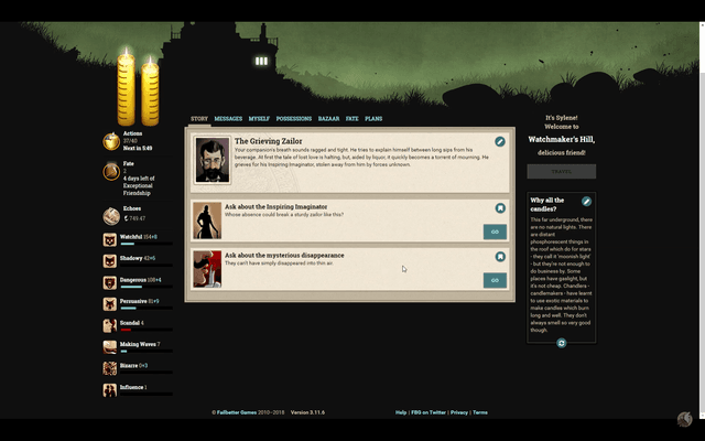 Fallen London's background