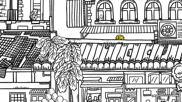 Hidden Cats in Town's background