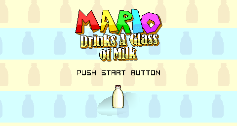 Mario Drinks A Glass of Milk's background