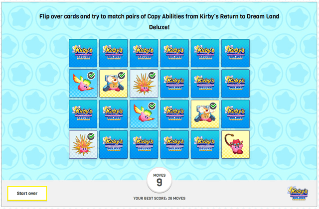 Kirby's Return to Dream Land Deluxe Memory Match-Up's background