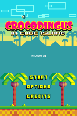 Crocodingus in Cube Island's background