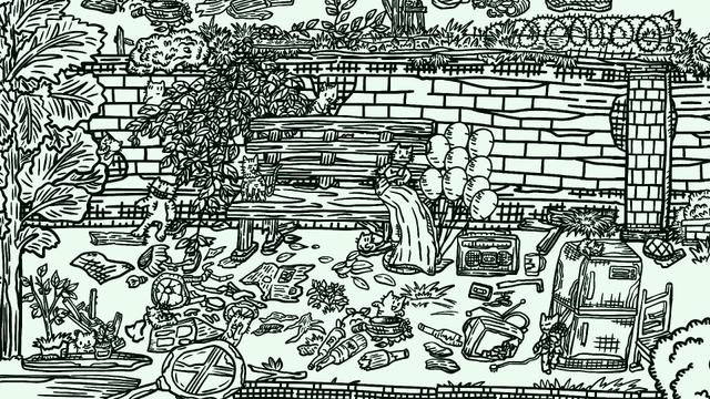 Hidden Cats In Old City Block's background