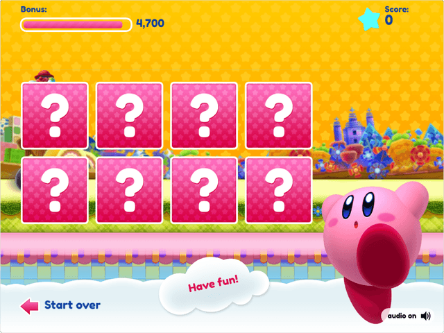 Kirby Triple Deluxe Match-Up's background