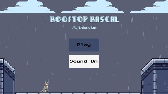 Rooftop Rascal: The Drizzle Cat's background