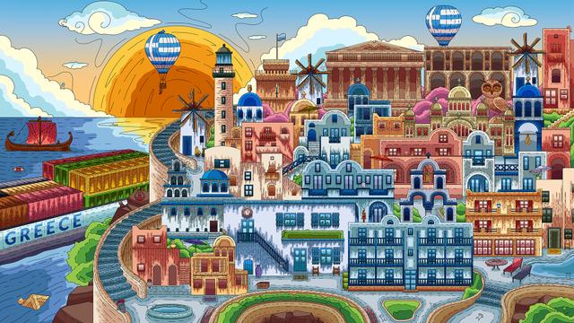 100 Greece Cats's background