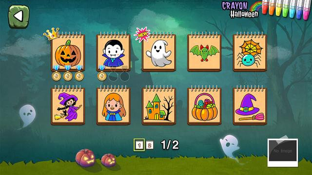Crayon Halloween's background