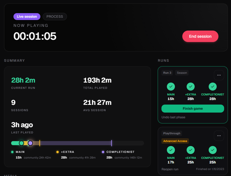 WListDB Desktop — runs, phases and per-game stats
