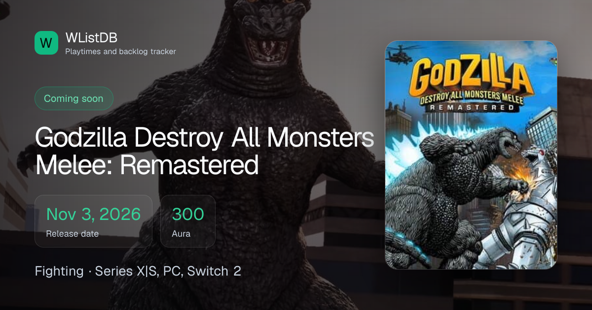 Godzilla Destroy All Monsters Melee: Remastered | WListDB